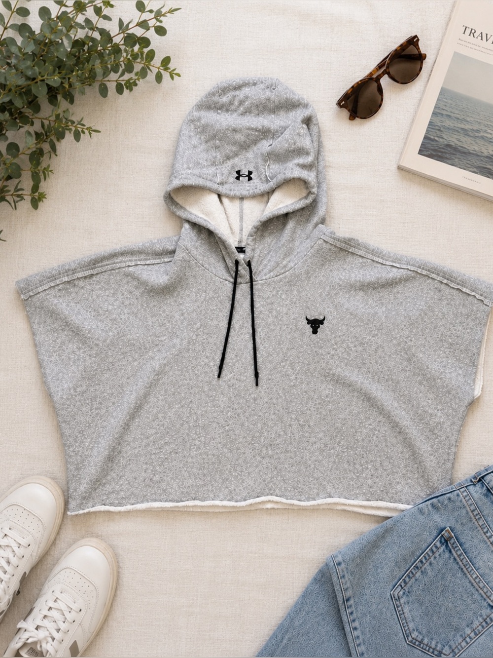 Under Armour Project Rock Gray Hooded Poncho Hoodie Women’s XL